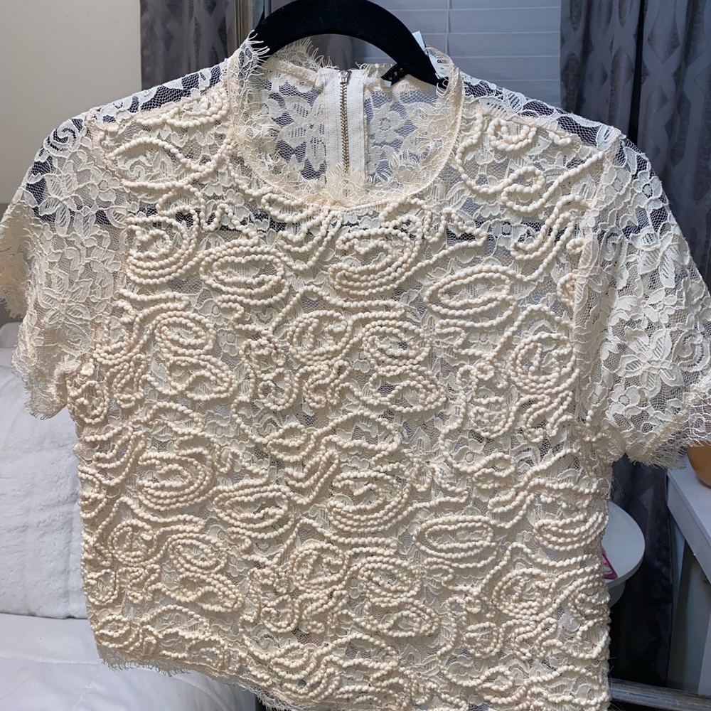 Cream flame blouse